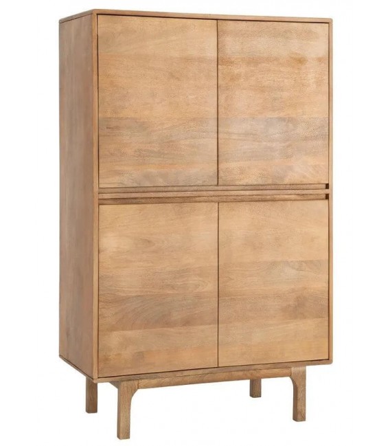 Armario alacena de madera de mango natural estilo boho natural
