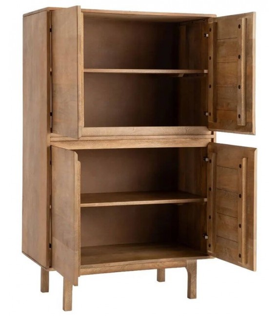 Armario alacena de madera de mango natural estilo boho natural 1