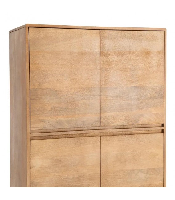Armario alacena de madera de mango natural estilo boho natural 2