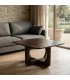 Mesa de centro cuadrada de madera de mango nogal estilo boho mdmhogar