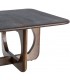 Mesa de centro cuadrada de madera de mango nogal estilo boho 1