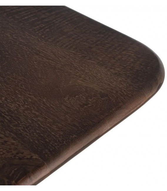 Mesa de centro cuadrada de madera de mango nogal estilo boho 3