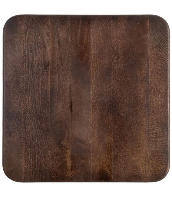 Mesa de centro cuadrada de madera de mango nogal estilo boho 7