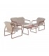 Set de exterior sofá de 3 plazas con dos sillones y mesa moderno