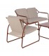 Set de exterior sofá de 3 plazas con dos sillones y mesa moderno 1