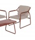 Set de exterior sofá de 3 plazas con dos sillones y mesa moderno 4