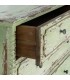 Cómoda de madera reciclada verde estilo vintage cuatro cajones 9