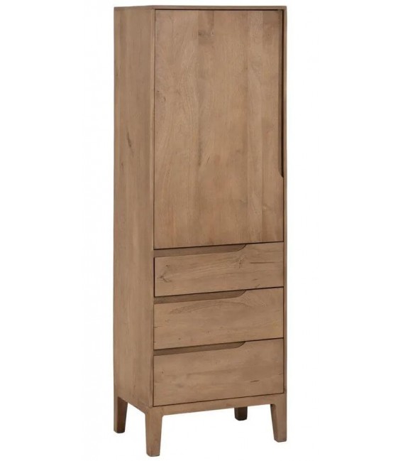 Armario alacena de madera de mango de tres cajones estilo boho