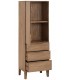 Armario alacena de madera de mango de tres cajones estilo boho 1