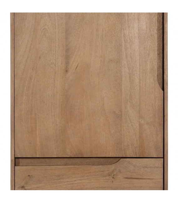 Armario alacena de madera de mango de tres cajones estilo boho 4