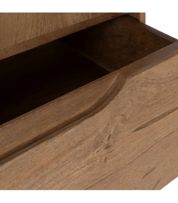 Armario alacena de madera de mango de tres cajones estilo boho 8
