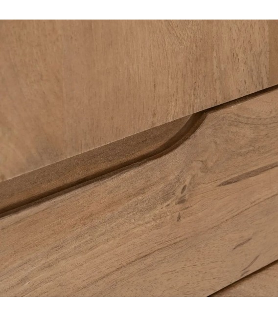 Armario alacena de madera de mango de tres cajones estilo boho 9