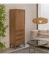 Armario alacena de madera de mango de tres cajones estilo boho mdmhogar