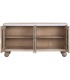 Aparador de madera maciza de acacia natural y blanco estilo boho chic 2