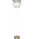Lámpara de pie de metal dorado y cristal labrado 3 luces