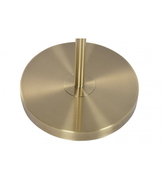 Lámpara de pie de metal dorado y cristal labrado 3 luces 4