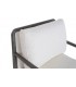 Butaca madera maciza de haya teñida gris tapizada bouclé blanco 3