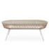 Conjunto exterior sofá, 2 sillones y mesa acero blanco textil beige6