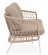 Conjunto exterior sofá, 2 sillones y mesa acero blanco textil beige2