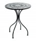 Set mesa y 2 sillas plegables metal y piedra estilo industrial 4