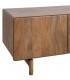 Mueble TV estilo boho de madera de mango natural con tres puertas 3