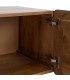 Mueble TV estilo boho de madera de mango natural con tres puertas 4