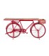 Consola entrada bicicleta antigua, metal rojo madera natural 1
