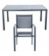 Set mesa y 6 sillas aluminio negro exterior estilo industrial 2