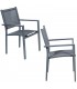 Set mesa y 6 sillas aluminio negro exterior estilo industrial 3