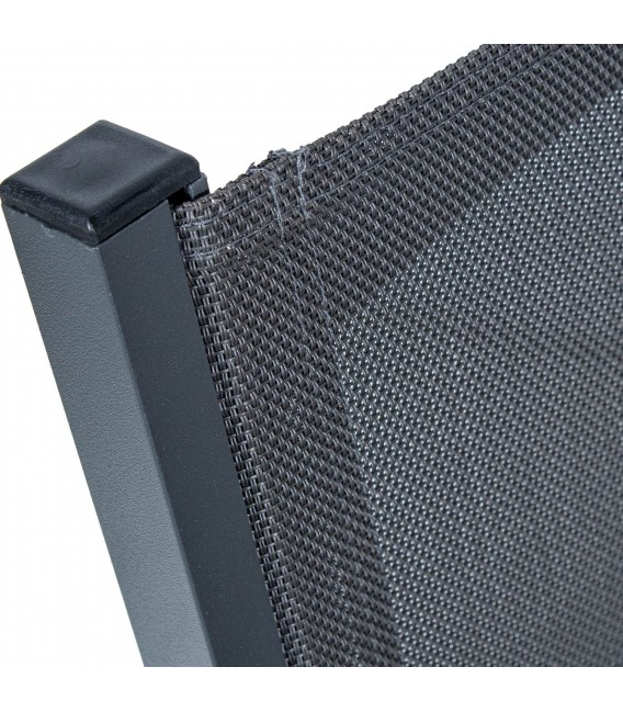 Set mesa y 6 sillas aluminio negro exterior estilo industrial 5