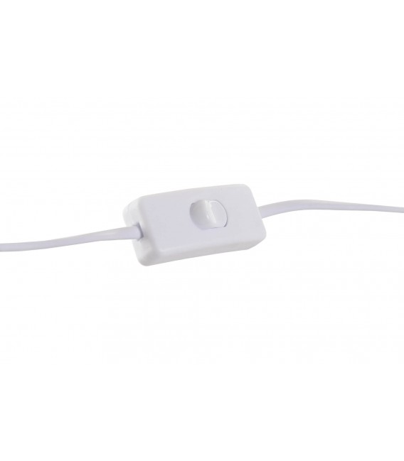 Lámpara sobremesa grande porcelana blanca con pantalla lino beige 5