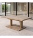 Mesa de centro exterior de aluminio efecto madera estilo boho mdmhogar