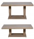 Mesa de centro exterior de aluminio efecto madera estilo boho 5