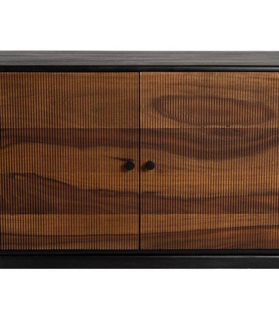 Aparador industrial madera de mango sheesham con 3 puertas nogal 3
