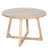 Mesa comedor redonda grande madera acacia natural estilo boho 2