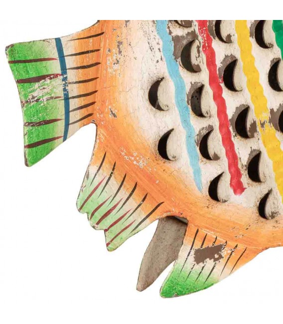Portavelas grande para colgar de metal multicolor estilo étnico 6