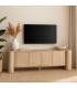 Mueble TV de madera de mango natural cuatro puertas estilo boho mdmhogar