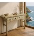 Consola entrada madera olmo crema cuatro cajones estilo oriental mdmhogar