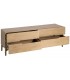 Mueble de TV de madera natural con cuatro cajones estilo boho 1
