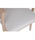Sillón comedor cómodo madera fresno y tela gris claro estilo Boho 4