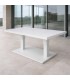 Mesa de centro exterior aluminio imitación madera rectangular mdmhogar