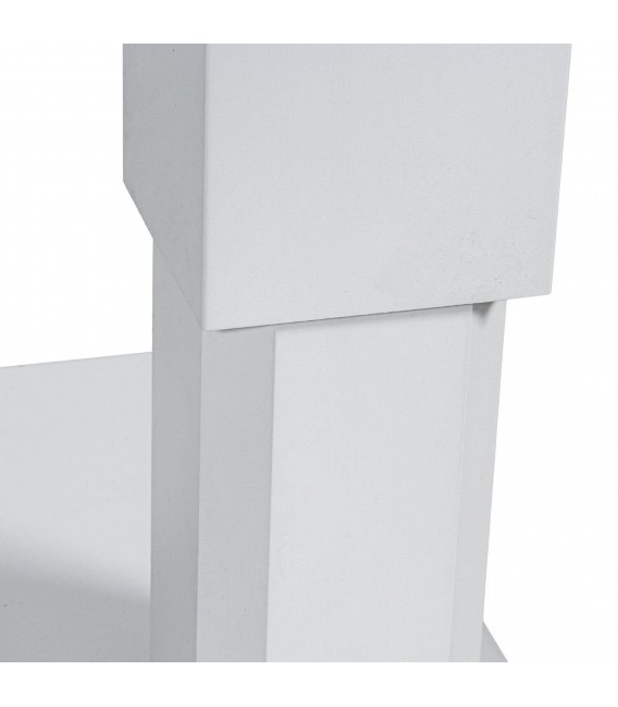 Mesa de centro exterior aluminio imitación madera rectangular 2