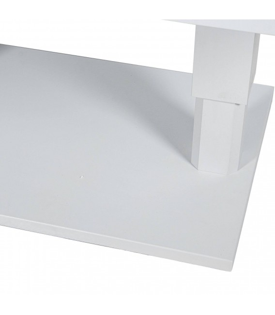 Mesa de centro exterior aluminio imitación madera rectangular 3