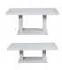 Mesa de centro exterior aluminio imitación madera rectangular 5