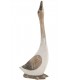 Figura decorativa ave madera reciclada blanca estilo boho