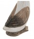 Figura decorativa ave madera reciclada blanca estilo boho 3