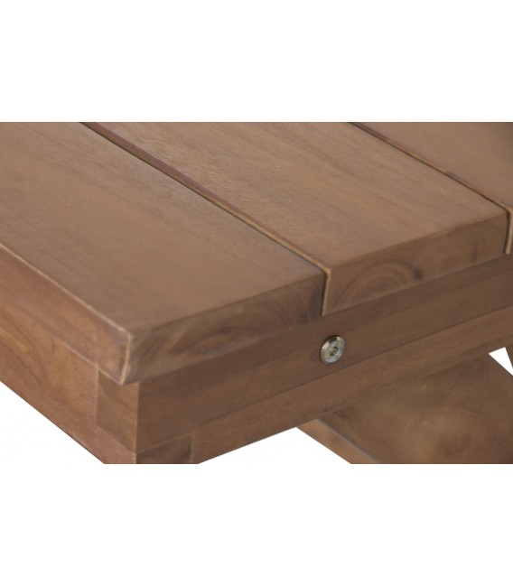 Conjunto exterior mesa y bancos madera teca estilo colonial 6