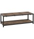 Mesa centro industrial madera olmo reciclado y hierro en negro
