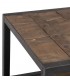 Mesa centro industrial madera olmo reciclado y hierro en negro 2
