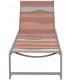 Tumbona exterior acero topo con textil multicolor reclinable 2